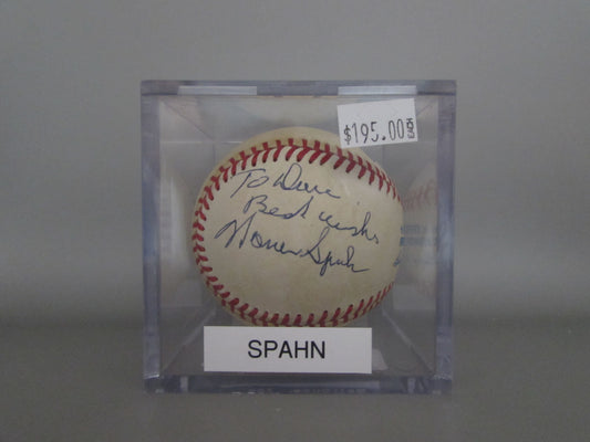 Warren Spahn signed baseball