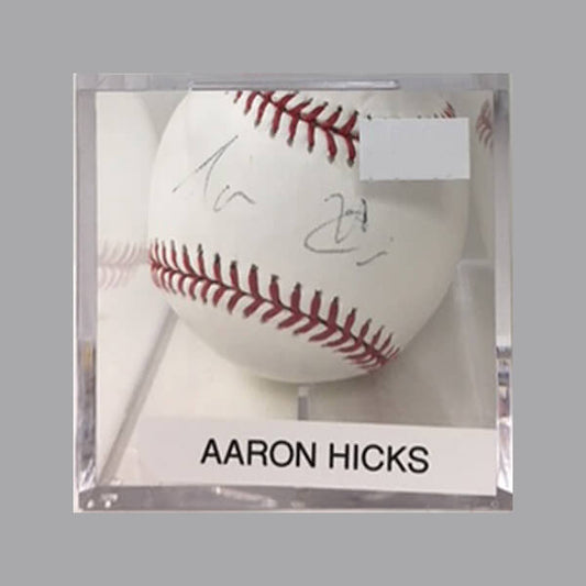 Aaron Hicks Autographed Baseball
