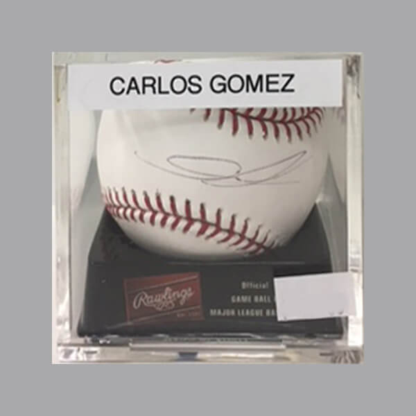 Carlos Gomez Autographed Baseball