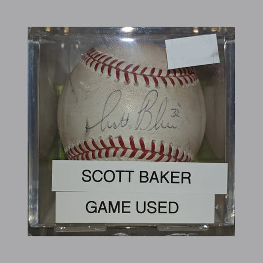 Scott Baker Game Used Autographed Baseball