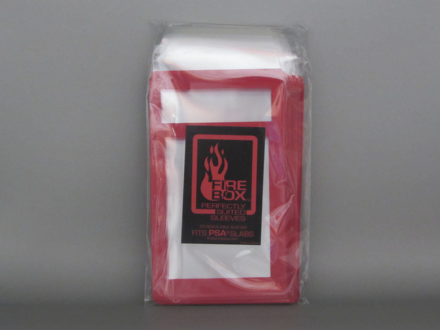Fire box suited PSA slab sleeves (red)