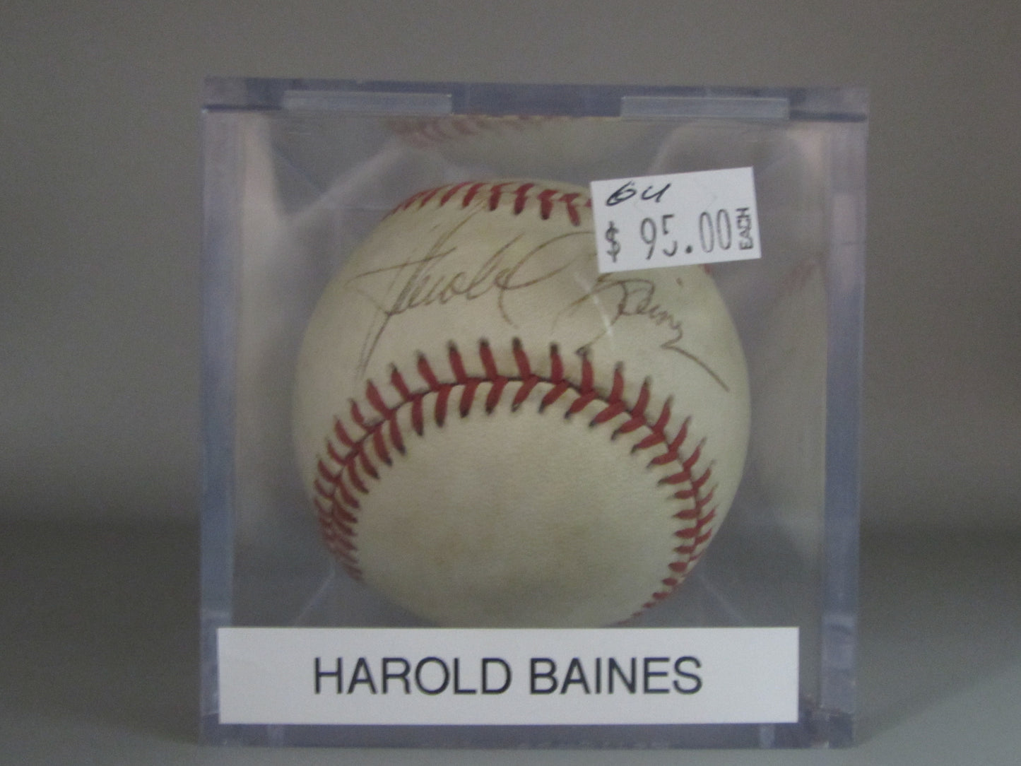Harold Baines signed baseball
