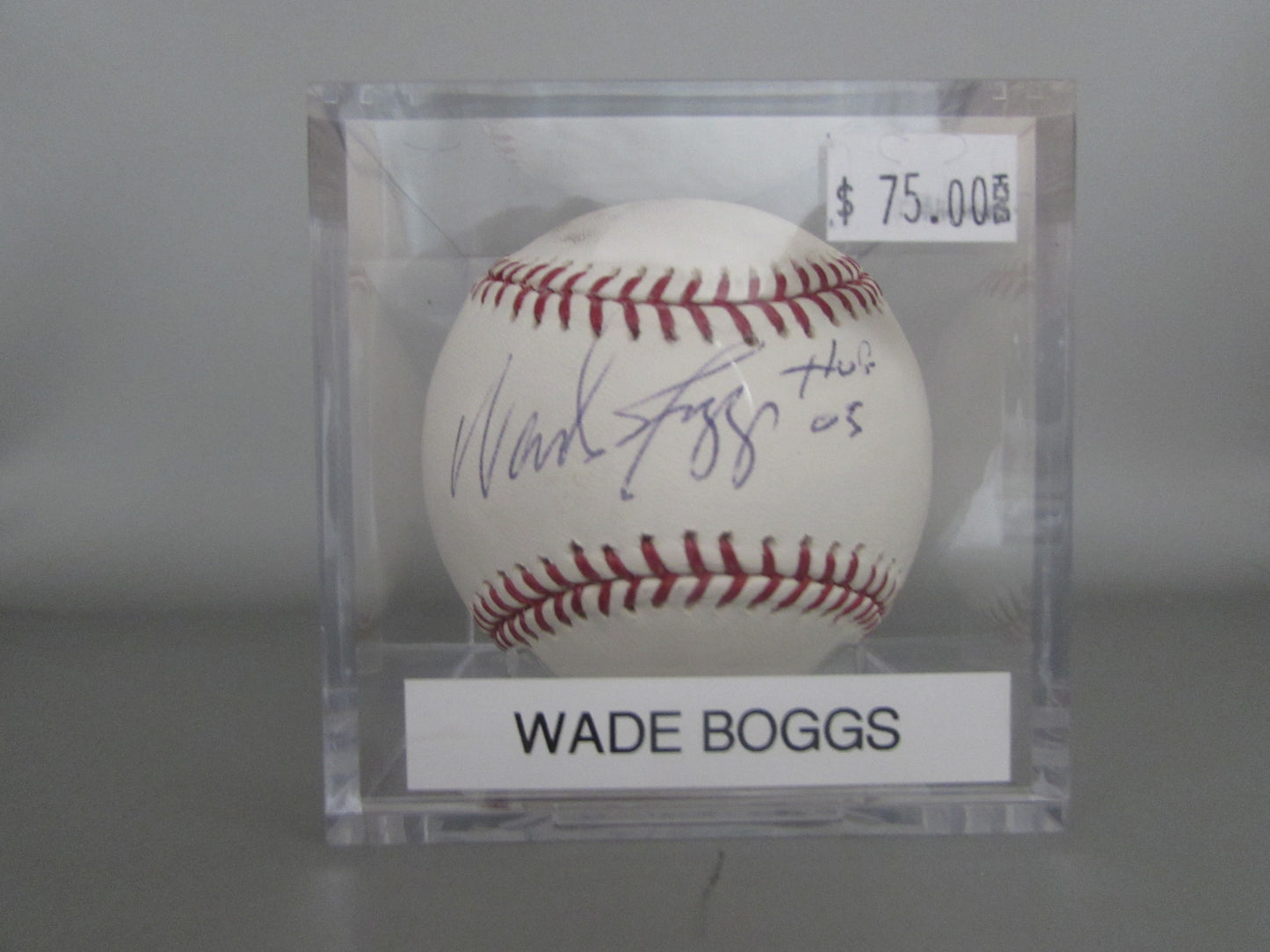 Wade Boggs signed baseball