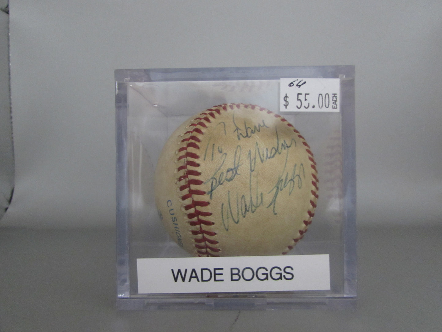 Wade Boggs signed baseball