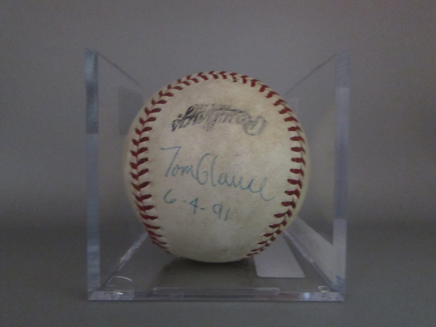Tom Glavine signed baseball