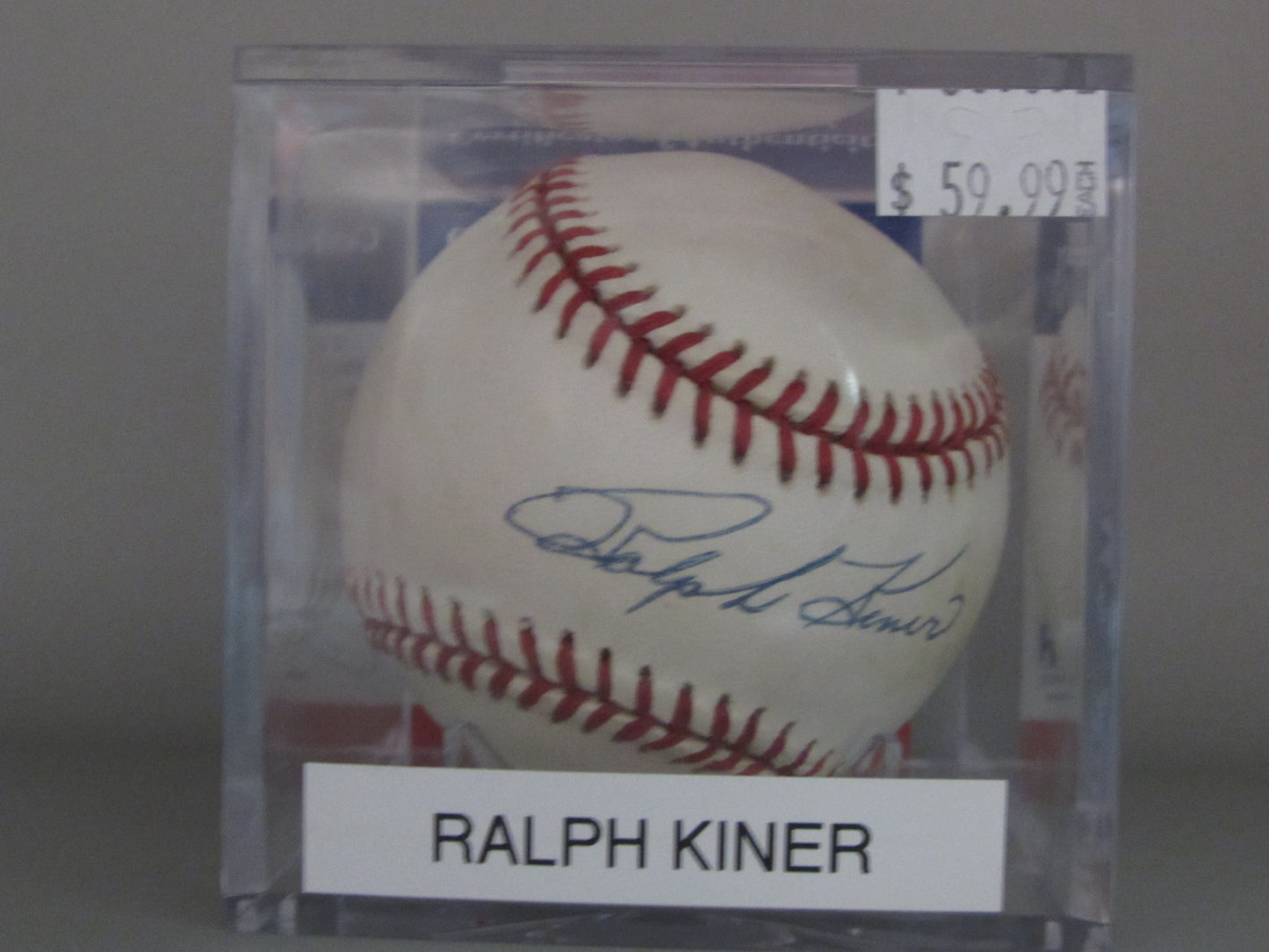 Ralph Kiner signed baseball