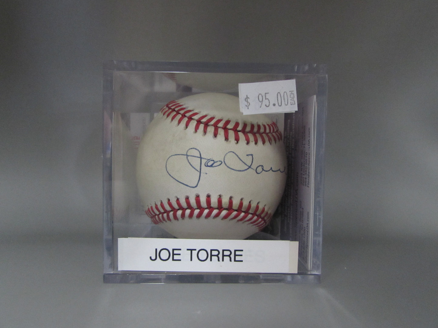 Joe Torre signed baseball