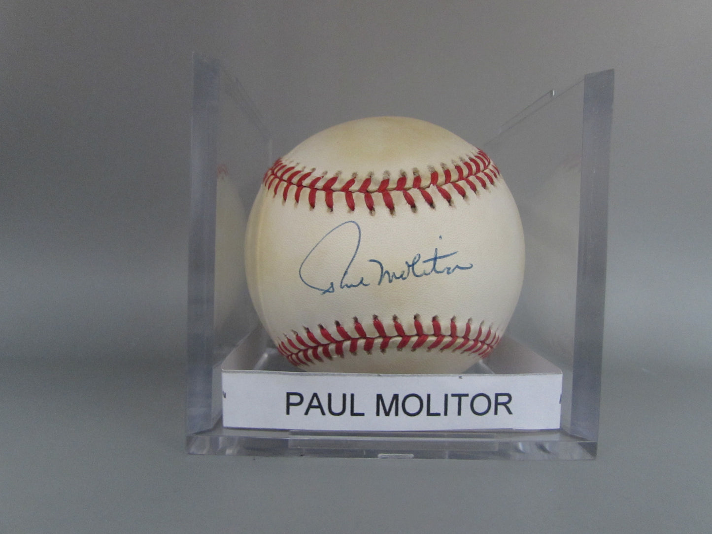 Paul Molitor signed baseball