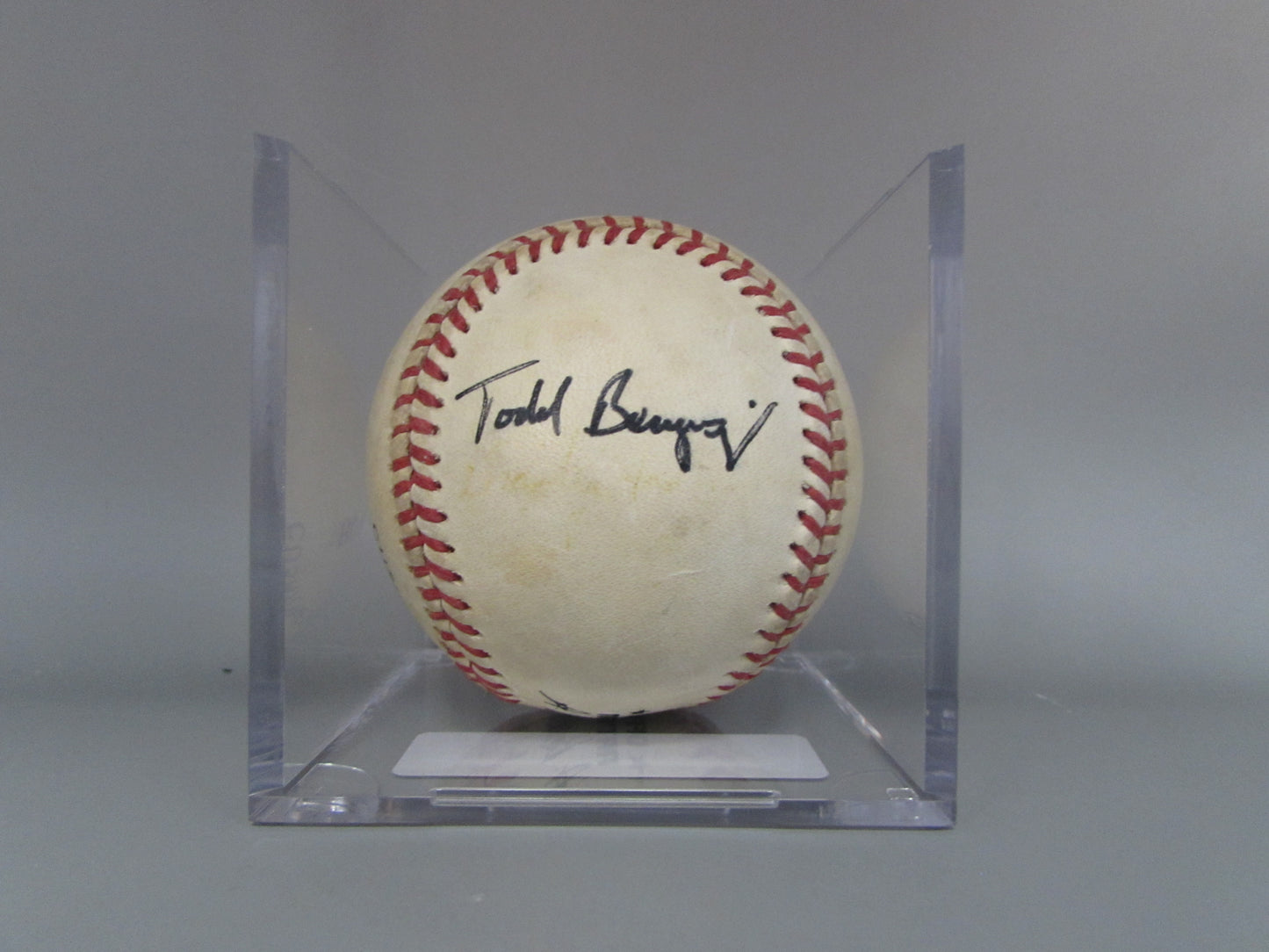 Todd Benzinger signed baseball