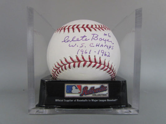 Clete Boyer signed baseball