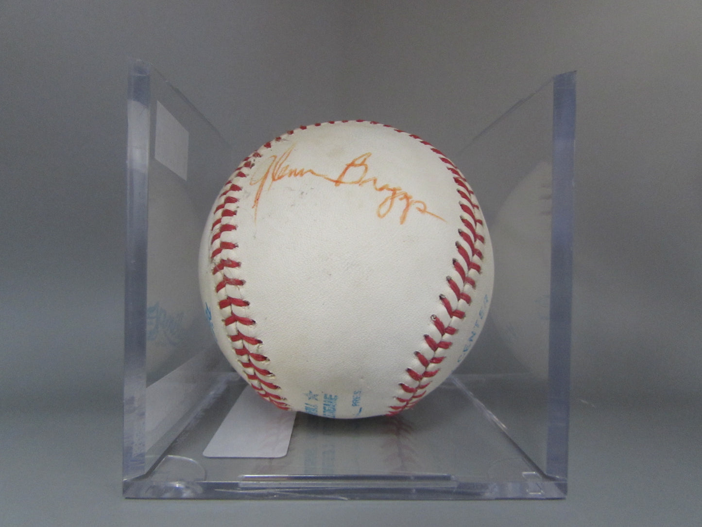 Glenn Braggs signed baseball