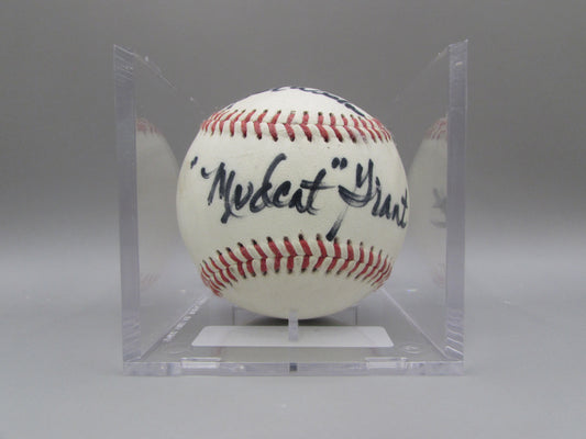 Jim Mudcat Grant signed baseball