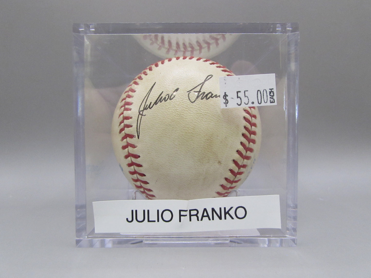 Julio Franko signed baseball