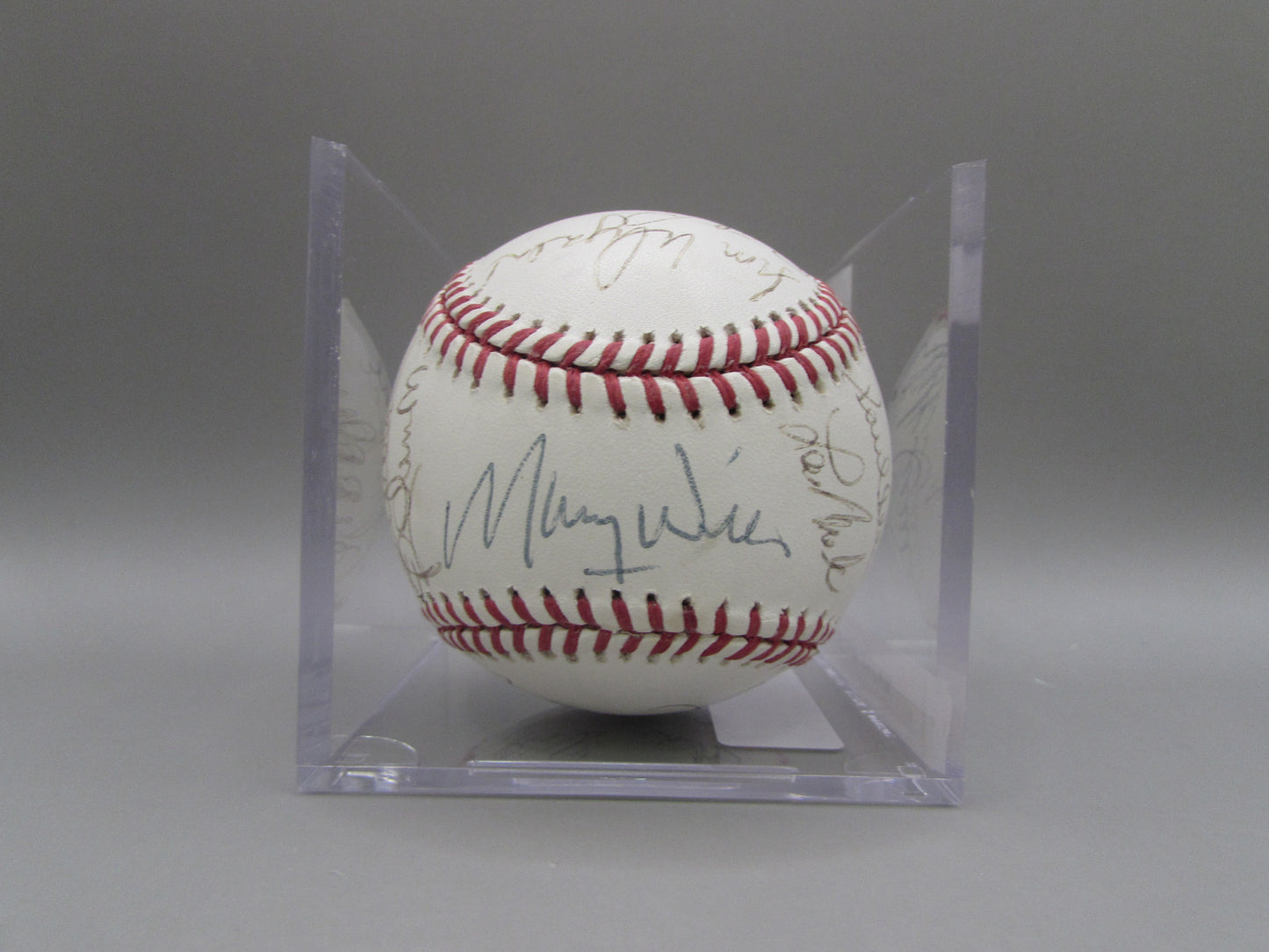 Maury Wills signed baseball